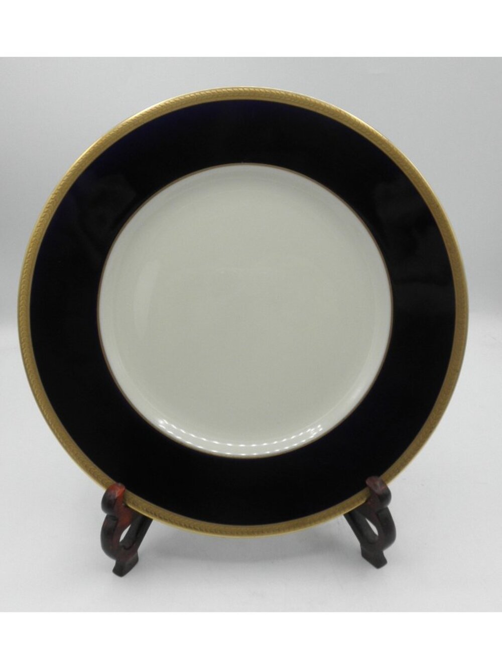 Diane Cobalt Blue Band Syracuse 10-1/4 inch Dinner Plates Set of 4 SY DIACB - Picture 6 of 8